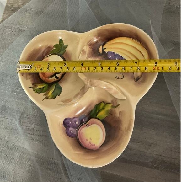 Mid Century Serving Condiments Dish Fruit Theme - Picture 12 of 13